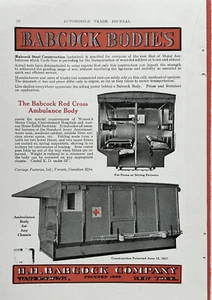 1918 Ad H. H. Babcock Co Watertown NY Red Cross Ambulance Body For Any Chassis - Picture 1 of 1