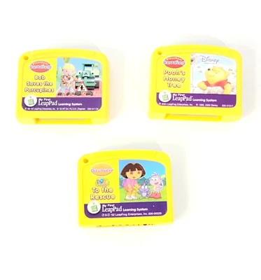 Lot of 3 My First Leap Pad Leap Frog Game Cartridges Pooh Dora Bob The Builder  - Image 1 of 4