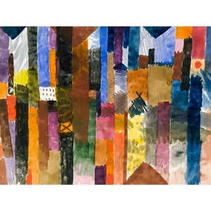Paul Klee, Before the Town, 1915, Lustre Canvas Print, 12" x 16" - Picture 1 of 10