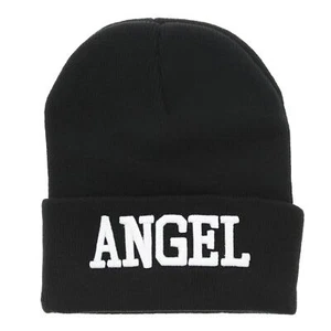 Zac's Alter Ego Warm Soft Black Unisex ANGEL Beanie Hat - Picture 1 of 1