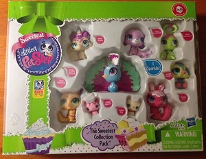 LITTLEST PET SHOP SWEETEST COLLECTION PACK 9 PETS PEACOCK BRAND NEW AND SEAL - Picture 1 of 3