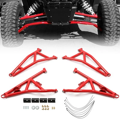 Brazos delanteros A de acero rojos de alta separación para Polaris RZR XP Turbo 2014+ / 4 1000 Foto 1 de 4