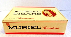Vintage Muriel Senators Zigarrenkiste leer mit Oklahoma Tabaksteuer - Bild 1 von 9
