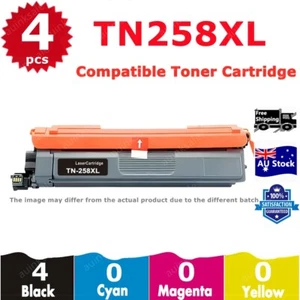 4x TN-258XL TN258XL Black Toner for Brother L3240CDW L8240CDW L3760CDW L8390CDW - Picture 1 of 1