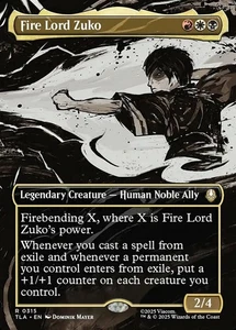 MTG Fire Lord Zuko - Borderless, NM-Mint, Englisch Avatar: The Last Airbender - Bild 1 von 1
