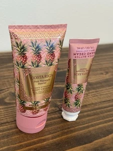 Bath & Body Works COSTA RICA ROSA ANANAS SUNRISE crema corpo mani misura da viaggio - Foto 1 di 6