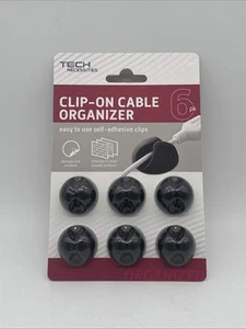 Tech Necessities Clip-On Cable Organizer 6pk - Afbeelding 1 van 2