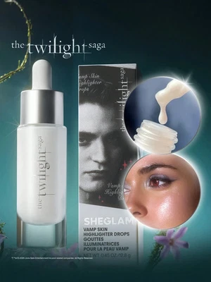 The Twilight Saga X SHEGLAM Vampiro Resaltador de Piel Gotas Marca Belleza Maquillaje NUEVO Foto 1 de 4