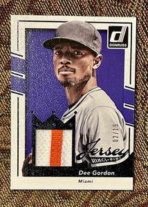 2016 DEE GORDON PATCH CARD #24 PANiNi DONRUSS JERSEY KiNGS /15! - Picture 1 of 3
