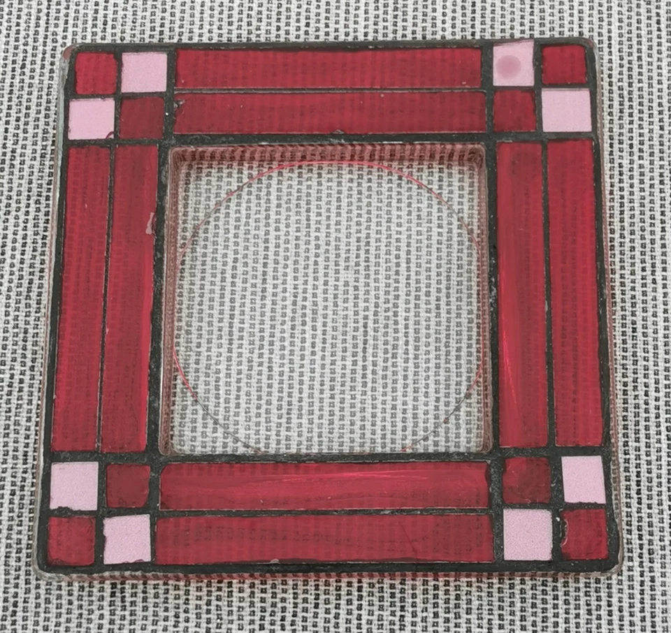 Bandeja quadrada colecionável para decoração de casa em mosaico ART DECO - Imagem 1 de 4