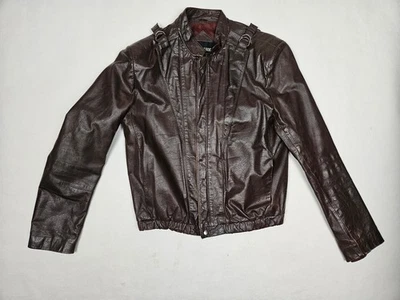 Chaqueta de cuero Casablanca vintage para hombre 38 marrón años 80 90 Foto 1 de 4