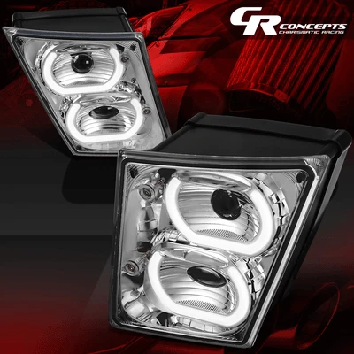 PAR DE LUCES ANTINIEBLA DELANTERAS PROYECTOR HALO LED PARA 03-17 VOLVO VN VNL 300 740 Foto 1 de 4