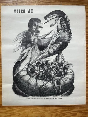  Black Panther Party 1970 Original Constitution Poster Malcolm X Huey Newton BPP - image 1 of 4