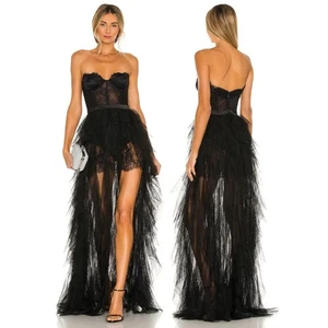 For Love & Lemons Bustier Tüll Kleid Stufen Rüschen Abschlussball Fee Hexen formell Gr. M - Bild 1 von 11