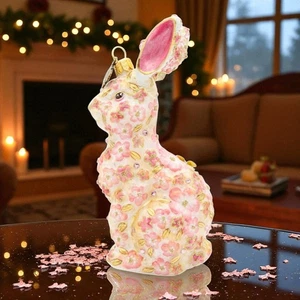 Jay Strongwater Pink Floral Hopper Ornament SDH20139-256-D - Picture 1 of 4