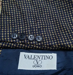 Vintage Valentino Uomo classic all worsted handtailored suit jacket blazer 42R - Picture 1 of 11