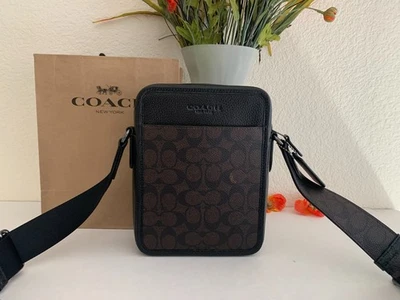 NWT COACH CTA78 Sullivan Crossbody In Signature Canvas & Leather Walnut Black - Image 1 of 4