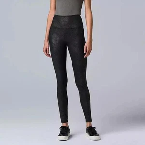 Plus Tg 2X Leggings modellanti Simply Vera Wang vita alta ecopelle NUOVI $46 - Foto 1 di 5