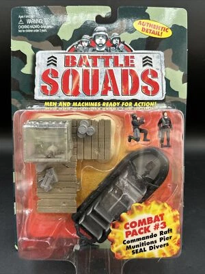 Paquete de combate Galoob Battle Squads 1997 #3 comando balsa municiones muelle sello buzo Foto 1 de 4
