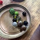 Lot Of 10 Vintage Marbles Crackle Cats Eye More Free Shipping 3