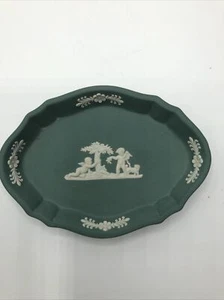 Vintage Wedgwood Green Cherub Angel Tray - Picture 1 of 6
