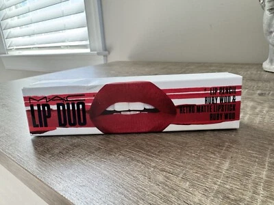Nuevo lápiz labial y lápiz labial MAC 2 PIEZAS ~ Ruby Woo ~ dúo labial tamaño completo Foto 1 de 3