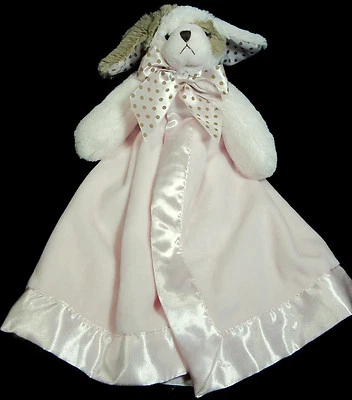 Bearington Bebé Cachorro Perro Manta de Seguridad Rosa Terciopelo Satinado Lovey Marrón Chupete Foto 1 de 4