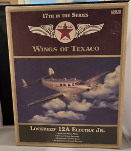 NEW in BOX Wings of Texaco Lockheed 12A Electra Jr. Airplane Bank Metal CP5900