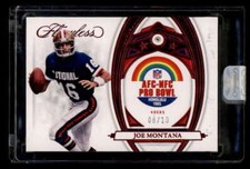 JOE MONTANA 2022 PANINI FLAWLESS PRO BOWL DIAMOND GEM RED RELIC #08/10 S8027