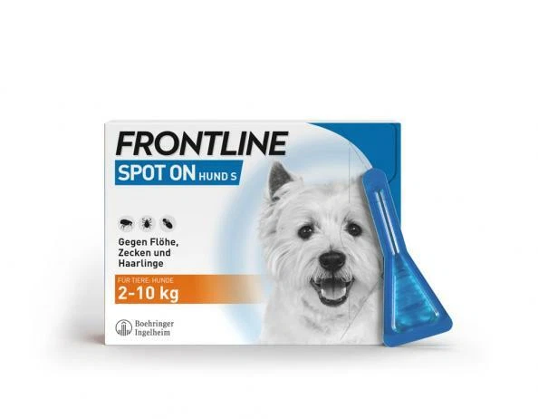 FRONTLINE Spot on H Lösung für Hunde S 2 - 10 kg, 3 Pipetten, ,PZN 00662876