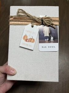 RAE DUNN “HELLO PUMPKIN” Fall Fabric Covered Wood Book Stack New in Box! - Picture 1 of 5