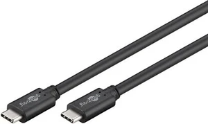 USB 3.0 USB-C Anschlusskabel USB-C Stecker auf Stecker 1m schwarz - Bild 1 von 1