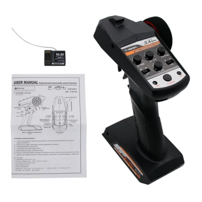 2,4 GHz 4-Kanal-Fernfunksender mit Empfänger passt Sicher für RC Auto Buggy Boot - Bild 1 von 4