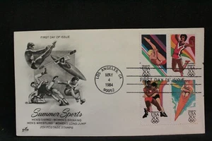 USPS FDC #2082-85 1984 20c Los Angeles Summer Olympics 4 Stamps ArtCraft ST922 - Picture 1 of 3