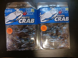 Lot of 2 packs-Riptide 4" Realistic crab Softshell Tarpon, Redfish, Snook, Trout - Picture 1 of 4