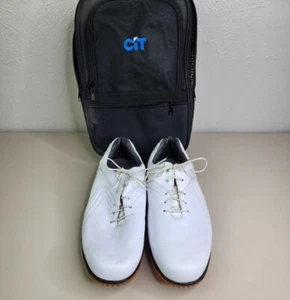 Footjoy Hydrolite Mens 13 White Golf Shoes #50017 With Bag! GUC - Picture 1 of 13