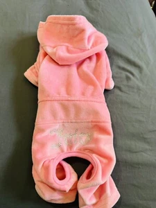 Juicy Couture Velour Dog Tracksuit Super Soft Pink XS/S Dog Not Included. lol - Picture 1 of 9