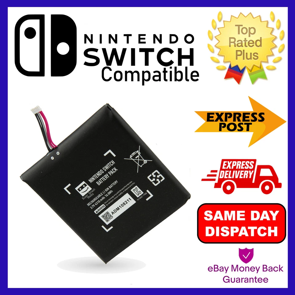 BATTERY FOR NINTENDO SWITCH CONSOLE HAC-003  REPLACEMENT - NEW   - Image 1 of 1