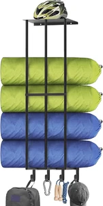 Camping Chair Rack for Garage Storage, Metal Camping Chair Wall Storage with Sto - Picture 1 of 12