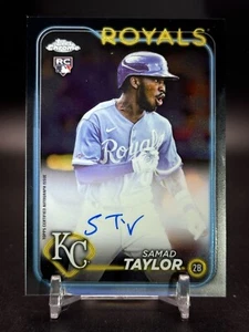 2024 Topps Chrome Samad Taylor RC Rookie Card Auto Kansas City Royals - Picture 1 of 3