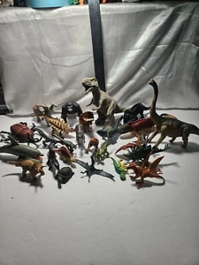 Mixed Brand Lot Of 20+ Dino Dinosaurs Plastic Figures Toys - Picture 1 of 14