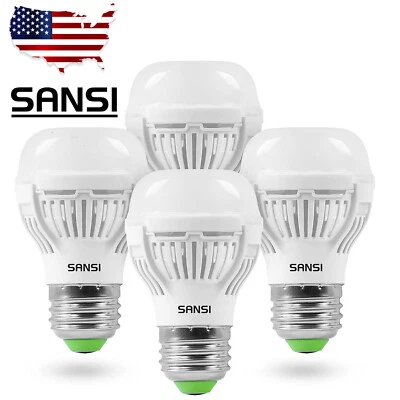 4X 9W A15 E26 LED Light Bulbs 900lm LED Bulb 4000K Cool White SANSI COC - Image 1 of 4