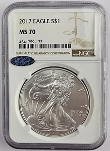 2017 American Silver Eagle 1 oz .999 Fine Silver Coin NGC MS 70 - Picture 1 of 4