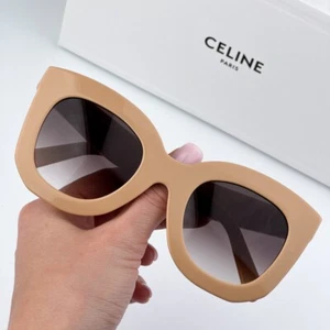 Celine CL4005FN 57Z Beige Farbverlauf Violett Geometrisches Muster Damen Sonnenbrille NEU - Bild 1 von 10