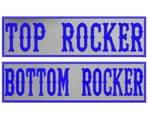 REFLECTIVE Flat Bottom Top Rocker, Embroidered Patch, Custom Embroidered, Cus... - Picture 1 of 1