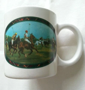 Taza de café con leche té Ralph Lauren polo caballos ecuestres - Imagen 1 de 4