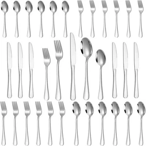 Flatware Set 30 Pcs Stainless Steel Utensil Sets Silverware Utensils for 6 Pe... - Picture 1 of 6
