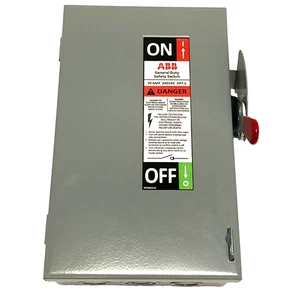 GE Non-Fusible General Duty Indoor Safety Switch 240V 30A 3 Wire/Pole TGN3321 - Picture 1 of 4