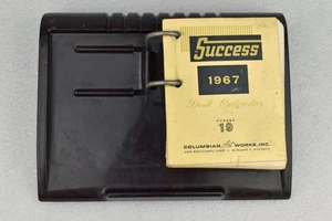 Vintage Success Tischkalender Flip Style Nr. 19 braune Kunststoff Art Deco Made in USA - Bild 1 von 12