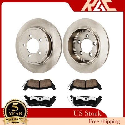 For 2007-2010 Ford Explorer Sport Trac Rear Ceramic Pads and Solid Rotors Kit - Imagem 1 de 4
